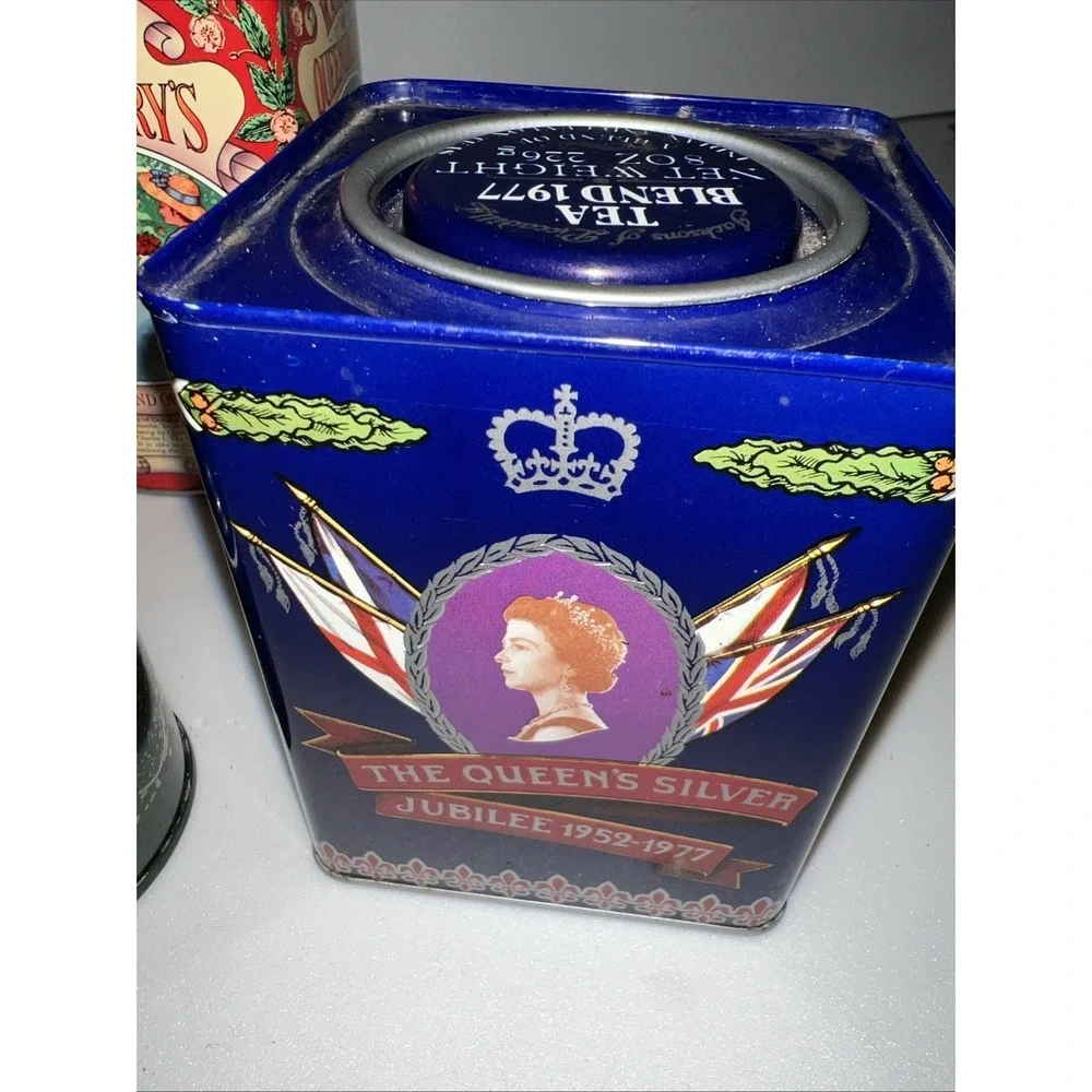 Vintage Lot Of 8 Tea Tins Jackson's Queen's Jubilee Harrods La Reale‎ Marquess